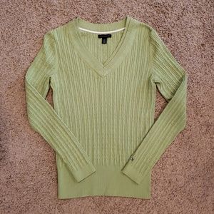 Tommy Hilfiger Green V-Neck Sweater size Small
